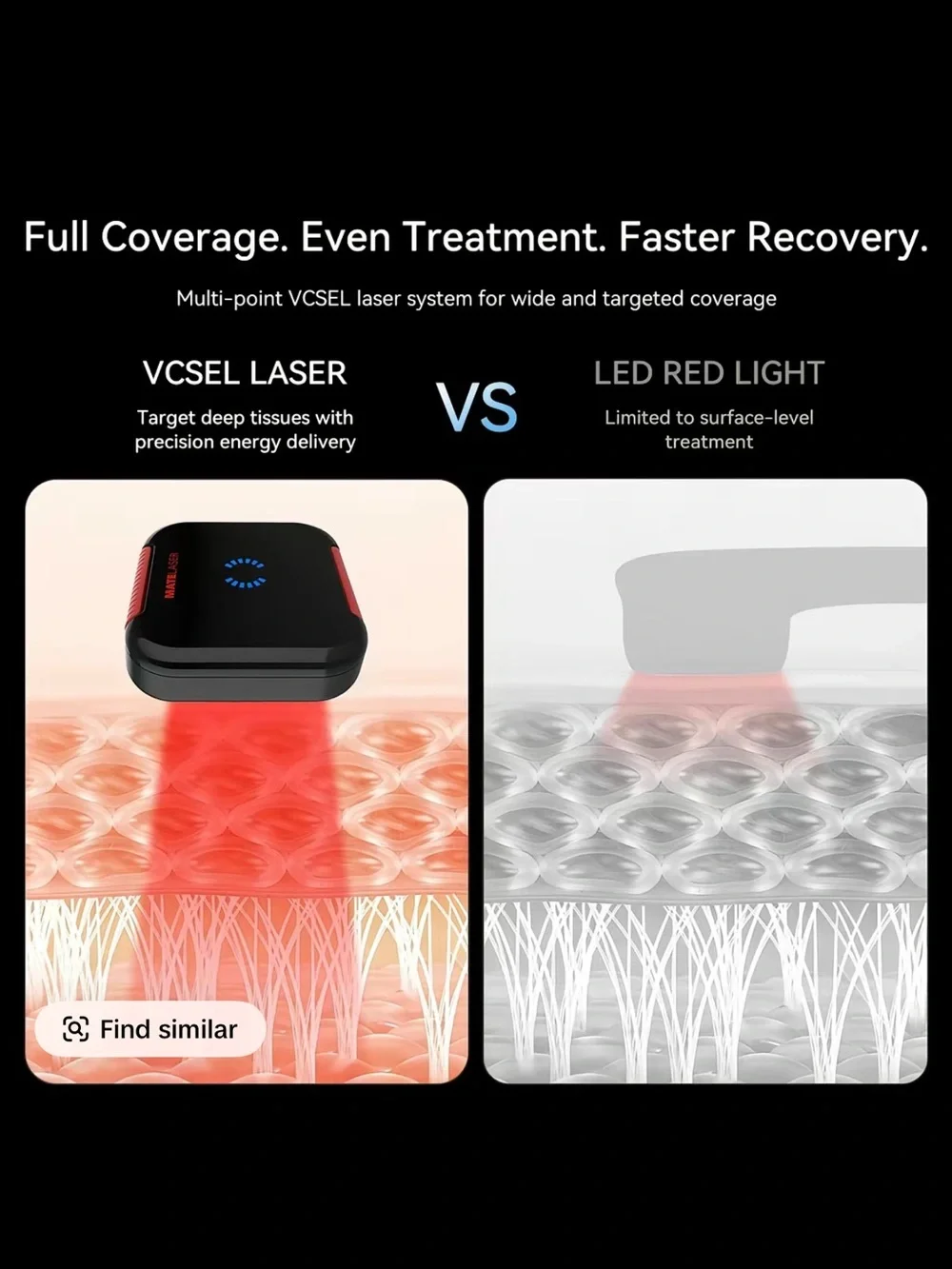 W1 Regen Ultra Red Light Therapy Wearable - Black